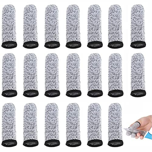 20 Stück Fingerschutz Rutschfest Fingerlinge Handschuh Daumenschutz Fingerlinge Schnittfester Schutz Handschuhe Finger Ärmel Finger Abdeckung Für Küche, Arbeit, Skulptur, Rutschfest
