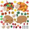 LAMEK 12 Igel Bastelsets für Kinder Herbst Kreativsets zum Basteln Kreative Kunsthandwerk Bastelhandwerk mit Moosgummi Schablonen Ahornblatt Bastelkoffer Herbstdeko für Herbstzeit