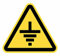 Hinweisschild, 15 Stück à 4 cm, gelbe Dreiecksaufkleber, Gefahrenmarkierung (4 cm, Erdung)