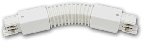 Flex-Verbinder für TEAR N, Farbe weiß, Verbinder in beliebigem Winkel für 3-Phasen-Stromschiene