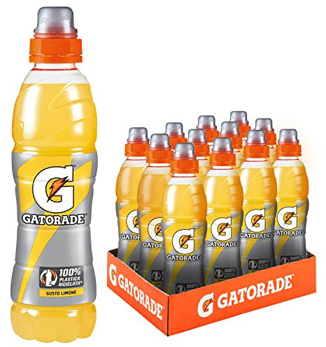 Gatorade, Sport Drink, Bevanda sportiva non Gassata Gusto Limone, Aiuta il Reintegro dei Sali Minerali Persi, Formato da 12x500 ml