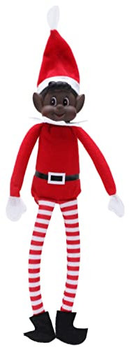 Toyland® Elves Behavin Badly 12 Zoll schwarzes Elfen-Kuscheltier mit Langen Beinen, weichem Körper und Vinylkopf – Elfen auf der ganzen Welt – Weihnachtsspielzeug