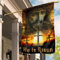 Fahne Jesus Christus Sonnenuntergang Er Ist Auferstanden Kreuz Frohe Ostern Flagge Flagge Banner Outdoor Sign Für Yard Veranda Bauernhof Outdoor 30x45cm
