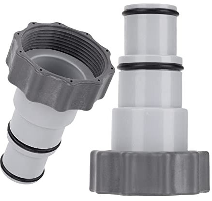 KATELUO Pool Adapter A, 2 Stück Poolschlauch Adapter für Intex Pool, Schlauchadapter mit Gewinde, Schlauchadapter Pool, Schlauchadapter für Pumpe, Anschluss für Ø 32 und 38 mm Pool-Schlauch