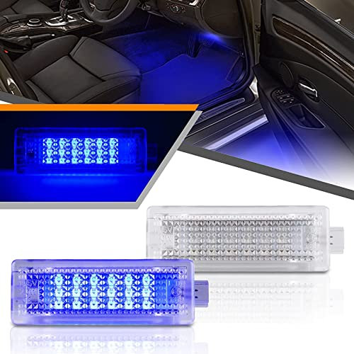 OZ-LAMPE Car Led Interior Light - Blue Footwell & Courtesy Light for BMW E81-E87, E60-E61, E63-E64, E65, F01-F02, X5 E70, X6 E71, Z4 E85-E86 - Canbus Compatible, 2PCS