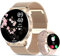 niolina Smartwatch Damen mit Telefonfunktion, 1.32 Zoll HD Armbanduhr Uhr mit Pulsmesser Schlafmonitor Schrittzähler 20 Sportmodi Sport Fitness Tracker für Android iOS,Roségold