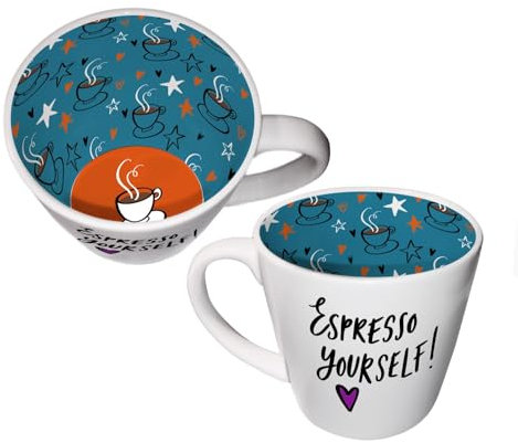 WPL Gifts Espresso Yourself ! There Coffee Tea Mug Inside Out 250ml