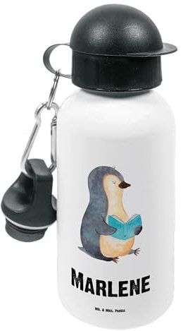 Mr. & Mrs. Panda Personalisierte Kindertrinkflasche Igel Maronen - Personalisierte Geschenke, Wintermotiv, Kastanien, Kinder Trinkflasche mit Namen,