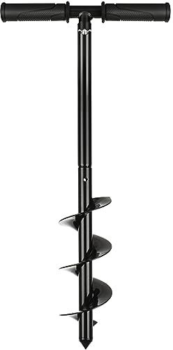 VIDETOL Tariere Manuelle de Plantation, 10 x 60 cm Tarière Manuelle Portable, Noir Tariere pour Perceuse