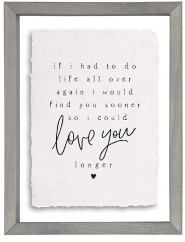 Simply Said, INC Floating Frame Art - Love You Longer - Wood Love Sign - 14 x 11 inch Framed Wall Decor - Made in USA - FAR1027