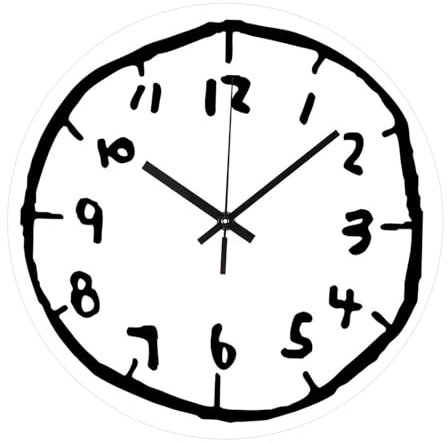 Sharplace Wanduhr aus Acryl, Ornament, modisch, modern, leise, minimalistisch, Kunstuhr, dekorative Uhr für den Innenbereich, Küche, Büro, Esszimmer, Weiss