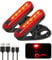 2 Pack LED Rear Bike Tail Light Ultra Bright USB Rechargeable Bicycle Taillights Waterproof Bike Back Light for Cycling Helmet Backpack Safety Warning 4 Light Modes