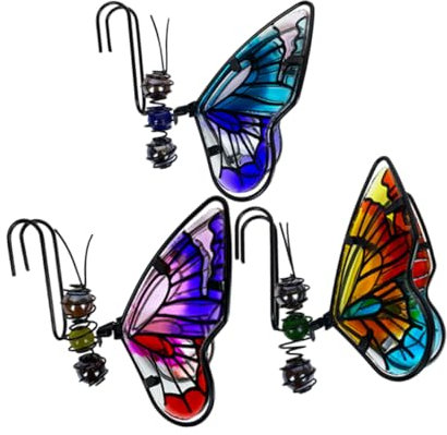 Milisten 3pcs Butterfly Figurine Plant Pot Hanger Iron Flowerpot Decor for Garden and Home Versatile Hanging Ornament for Lawn and Outdoor Spaces