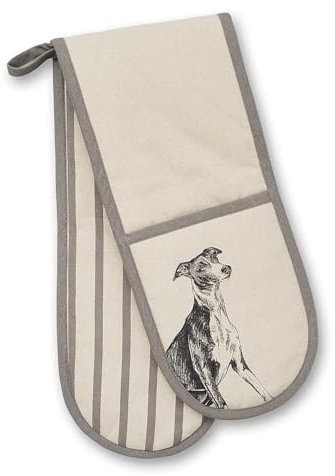 Oven Gloves Heat Resistant Non Slip Double Oven Mitts Cotton Kitchen Long Gloves For Grilling Cooking Baking (Whippet)
