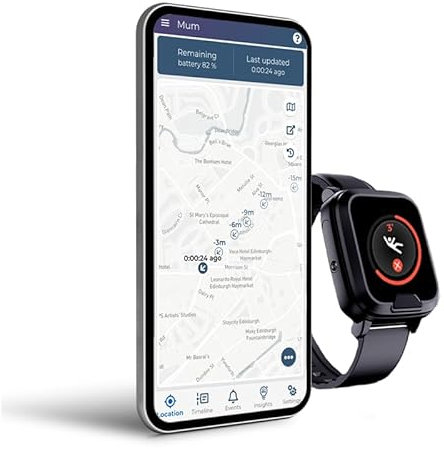Fall Alarm Watch for Elderly and Dementia With SOS Button and 2-way Voice Calling – Dedicated UK App for Family Peace Of Mind (4g)