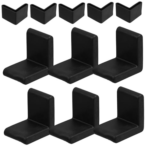 IWOWHERO 20pcs Pvc Cap Angle Iron End Caps Protectors for Furniture Legs Non-slip Floor Protectors Shelves Bed Frame Rack Cover
