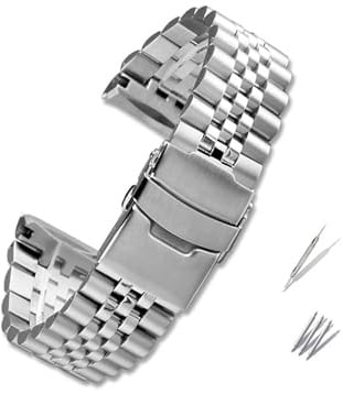MAMA'S PEARL Uhrenarmband Passend For Seiko, Passend For Abalone-Serie, Passend For Turtles, Passend For Prospex SRPA21 SRP777 SRPC25 SRP773 SRP775 SRP779, Armband 22 Zoll(Silver)