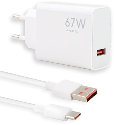 67W Cargador Carga Rapida con Cable de 2m para Xiaomi 15 15 Pro 14 13T 13 12 12S Ultra 12 Lite 12X 11T Redmi Note 13 12 11Pro 11S 10 Mi 11 Ultra 11i 10T Lite POCO X6 M6 X5 Pro F5 Turbo Carga Adaptador
