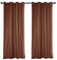 Lot de 4 rideaux d'extérieur imperméables avec œillets pour porche avant, pergola, cabane, patio couvert, pavillon, jetée, plage, maison, 137 x 244 cm, café