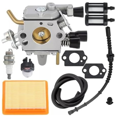 Vergaser für Stihl FS120 FS200 FS250 FS300 FS350 FS400 FS450 FS480 Freischneider Vergaser +Dichtungen +Luftfilter+ Primerpumpe+Zündkerze+Tülle+ Benzinfilter+ Benzinschlauch +Benzinrohr