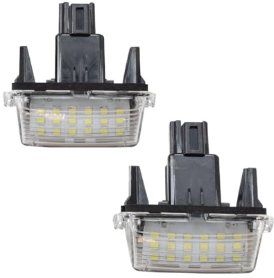 Yoegerery 2 Stück Kennzeichenleuchte Rücklicht für Toyota Corolla Camry Yaris Prius C Ractis Verso Vitz Avensi LED Nummernschildbeleuchtung hinten
