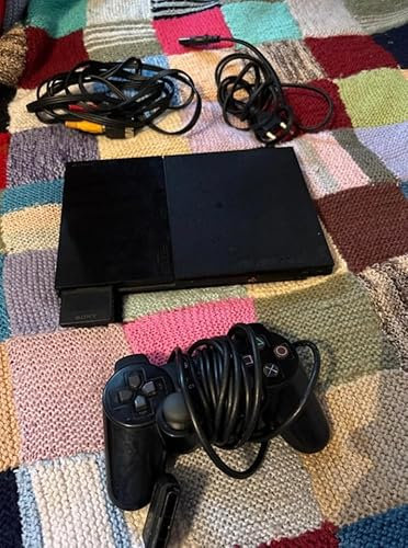 Console Sony PlayStation 2 Slim – Avec 1 Manette et Tous les Câbles Inclus – Prête à Jouer