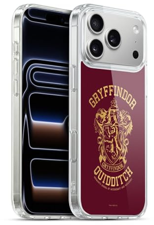 Head Case Designs Officially Licensed Harry Potter Gryffindor Quidditch Deathly Hallows X Gel Case [Military Grade Protection] Compatible with Apple iPhone 17 Pro Max and Compatible with MagSafe