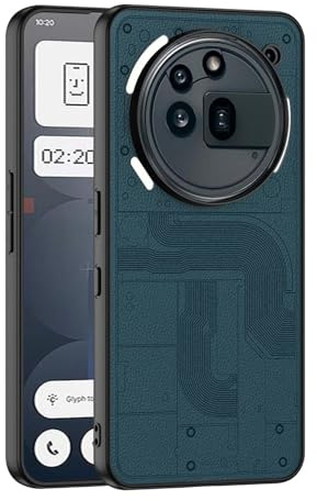 Wigento Für Nothing Phone 3a Pro GKK Skin Feel Design Kunstleder/TPU Schutz Hülle Grün