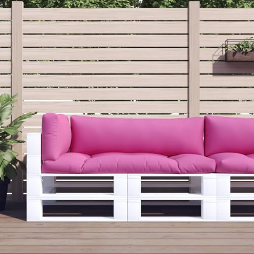 Frdhee Rückenkissen Stuhlkissen Eckbank Auflagen,Palettenkissen 3 STK. Rosa Oxford Gewebe,Auflage Für Sitzbank Gartenbank Gartenmöbel,Keine Montage Erforderlich