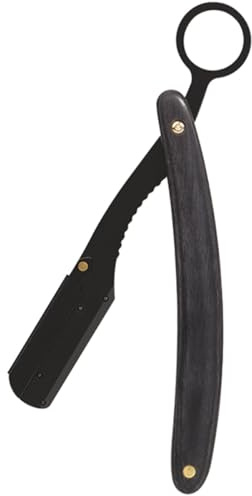 MAGICLULU Praktischer Vintage Bartrasierer aus Edelstahl und Holz Einfach zu Bedienen Multifunktional für Männer Kompakter Rasiererhalter für Unterwegs