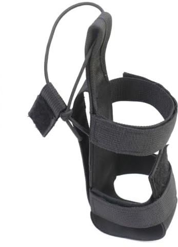 Adjustable Water Bottle Holder with Anti-Shake Webbing, Tactical Molle Pouch for 500ml-1000ml Bottles, Versatile Drink Carrier for Hiking Belt and Bike Handlebars, Black, 1 Piece