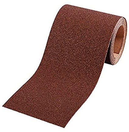 kwb Schleifrolle 5 m x 93 mm aus Korund mit Körnung 120, hochwertiger Kunstharz-Verleimung und verstärktem Papierträger für den mittelfeinen Schliff von Holz und Metall