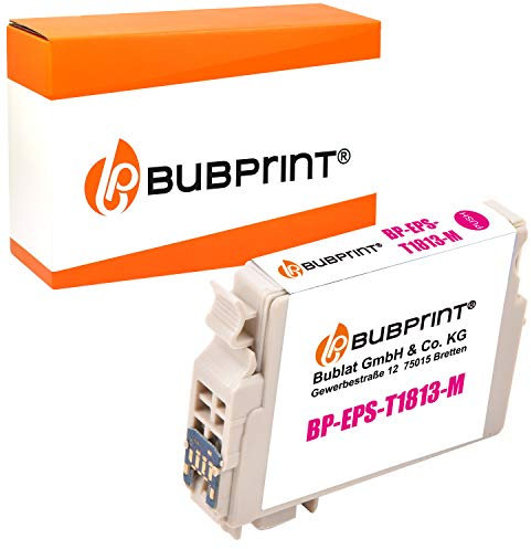Bubprint Druckerpatrone kompatibel als Ersatz für Epson T1813 18XL für Expression Home XP-100 XP-102 XP-200 XP-205 XP-225 XP-302 XP-305 XP-402 XP-405 Magenta