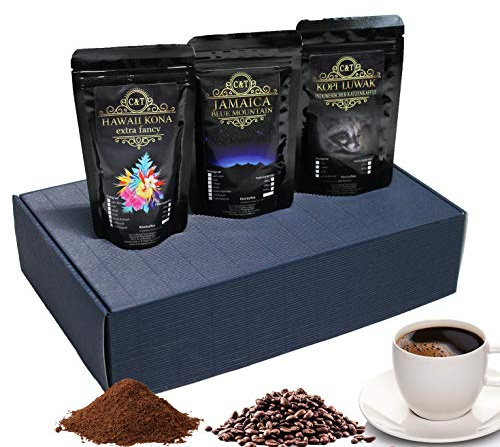 Gift Set Coffee Rarity Kopi Luwak Arabica, Jamaica, Australian Grown Coffee b...