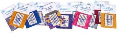 Nähmaschinennadeln von Schmetz Germany - 30 verschiedene Packungen, Typen & Größen inklusive Universal, Denim, Stretch, Leder, Twin, Ballpoint/Jersey, Topstitch, Stickerei, Quilten, Metallic, Twin & Schmetz ABC Correct Needle Guide