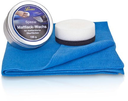 Spezial Mattlack-Wachs mit Auftragsschwamm und Microfasertuch, Petzoldts