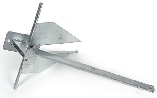 wellenshop Platten-Anker Danforth Anker Bootsanker Stahl Verzinkt 3 kg für Boot Angelboot Ruderboot Schlauchboot Kayak Motorboot