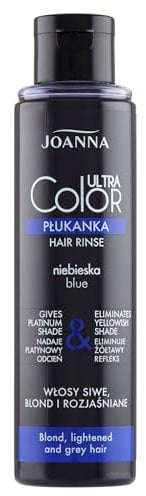 Joanna Ultra Color - Farbspülung für Blondes und Helles Haar - Platin-Grauer Farbton - Beseitigt Gelbstich in Grau- 150 ml