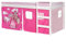 IDIMEX Vorhang Gardine Bettvorhang Prinzessin zu Hochbett Rutschbett Spielbett in pink/rosa Schloss