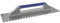 DEWEPRO® Schweizer Glättekelle Glättkelle - Aufziehplatte - Aufziehglätte - Traufel - Edelstahl 480x130mm - gezahnt: 10x10mm - hochwertiger 3-K-Griff