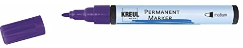 KREUL 47616 - Permanentmarker medium, violett, mit Rundspitze, Strichstärke 1,5 - 3 mm, für flächige Gestaltungen, zum Beschriften und Gestalten für Grafiker, Industrieanwender, Kunst und Hobby