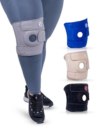 KARM Rodillera XXL de talla grande para personas obesas, soporte de rodilla extra grande para piernas grandes, muslos XXXL, rodillera ajustable para dolor de artritis, desgarro de menisco, mujeres y