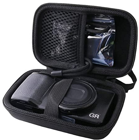 WERJIA Hard EVA Travel Case for Ricoh GR III HDF/GR IIIx/GR III/GR II/GR/GR IIIx HDF Digital Camera (black)