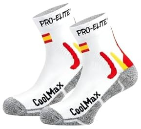 PRO-ELITE. Calcetines Coolmax, Antiampollas, calcetines hombre, mujer, deportivos, running, trekking, bike, atletismo, fútbol, tenis, padel.