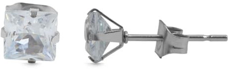 Akzent Wasserfeste Edelstahl Ohrringe Ohrstecker für Damen in Silber, 100% Wasserfest & Hautverträglich
