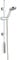 WENKO Ensemble de Barre de Douche à LED Blanc Chaud de 74 cm avec Barre de Douche éclairée, lumière LED Blanc Chaud, pommeau de Douche et Tuyau de Douche en Polycarbonate 74 cm Blanc