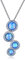 Halskette mit Opel-Anhänger, Platin, 45,7 cm Gr. One size, blau