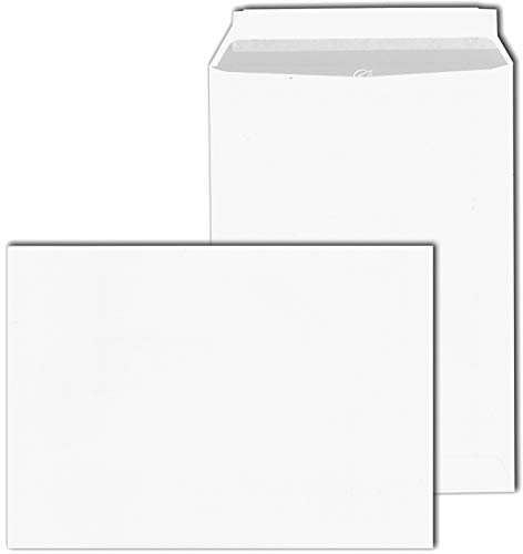 KK Verpackungen® Versandtaschen in DIN C5 | 1000 Stück, 162x229 mm, Haftklebende Briefumschläge ohne Fenster | Kuverts in Weiß
