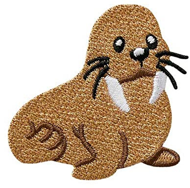 Mono-Quick Bügelbild Aufnäher Patch Applikation zum Aufbügeln Robbe 5,0 x 5,0 cm