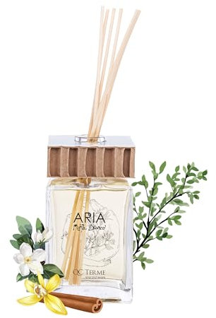 QC Terme Monte Bianco 500 ml Art Edition - Ambientador con difusor de varillas, fragancia floral, fruta, vainilla y balsámica, fabricado en Italia